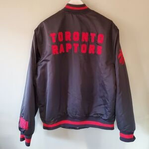 NBA XL Toronto Raptors Streetwear Sporty Snap Button Varsity Bomber Jacket